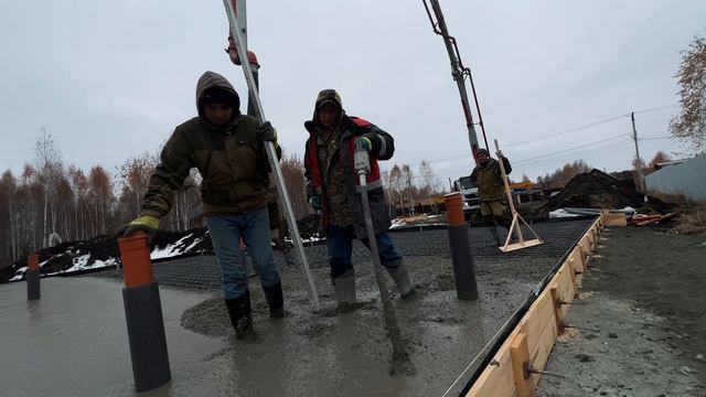 Фундамент. Фундамент монолитная плита. Поселок Моховички