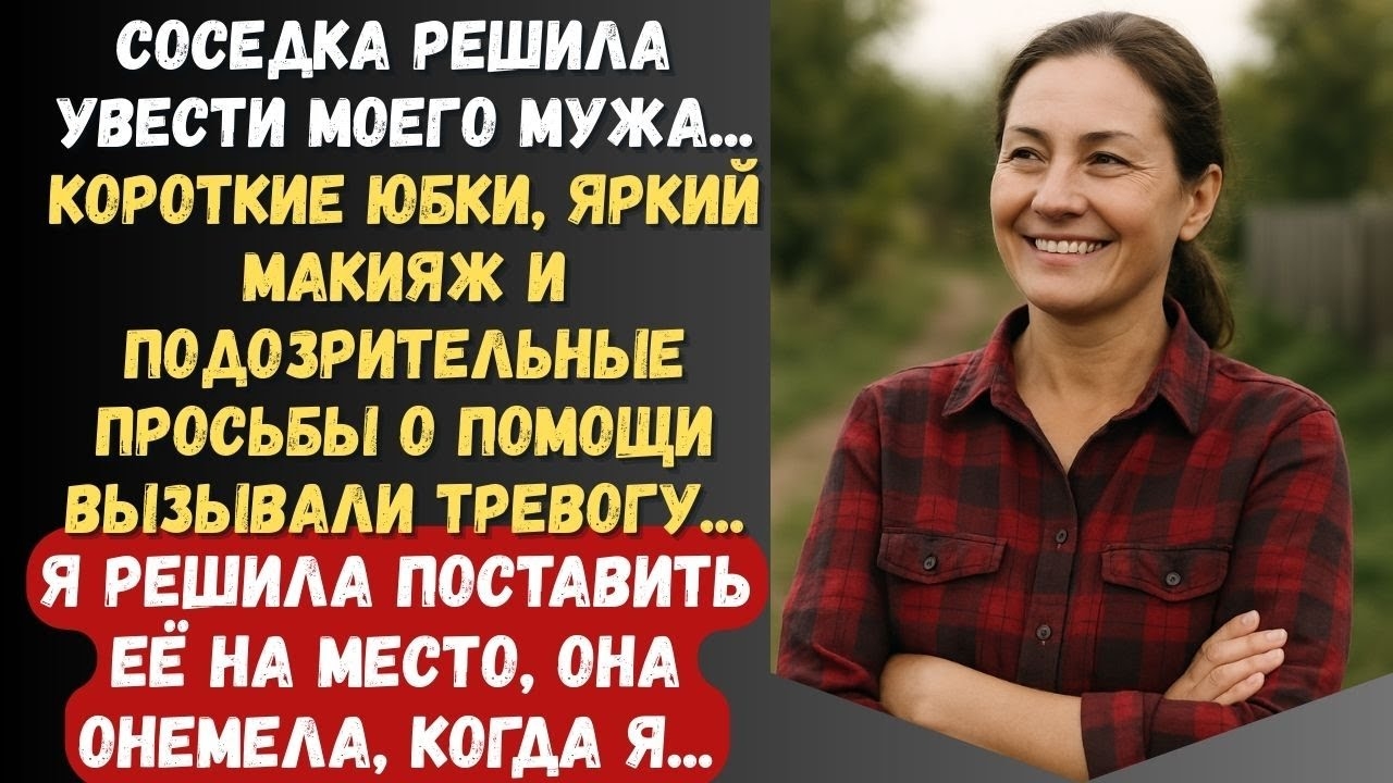 Соседка решила  увести моего мужа, короткие юбки, яркий макияж и подозрительные просьбы о помощи...