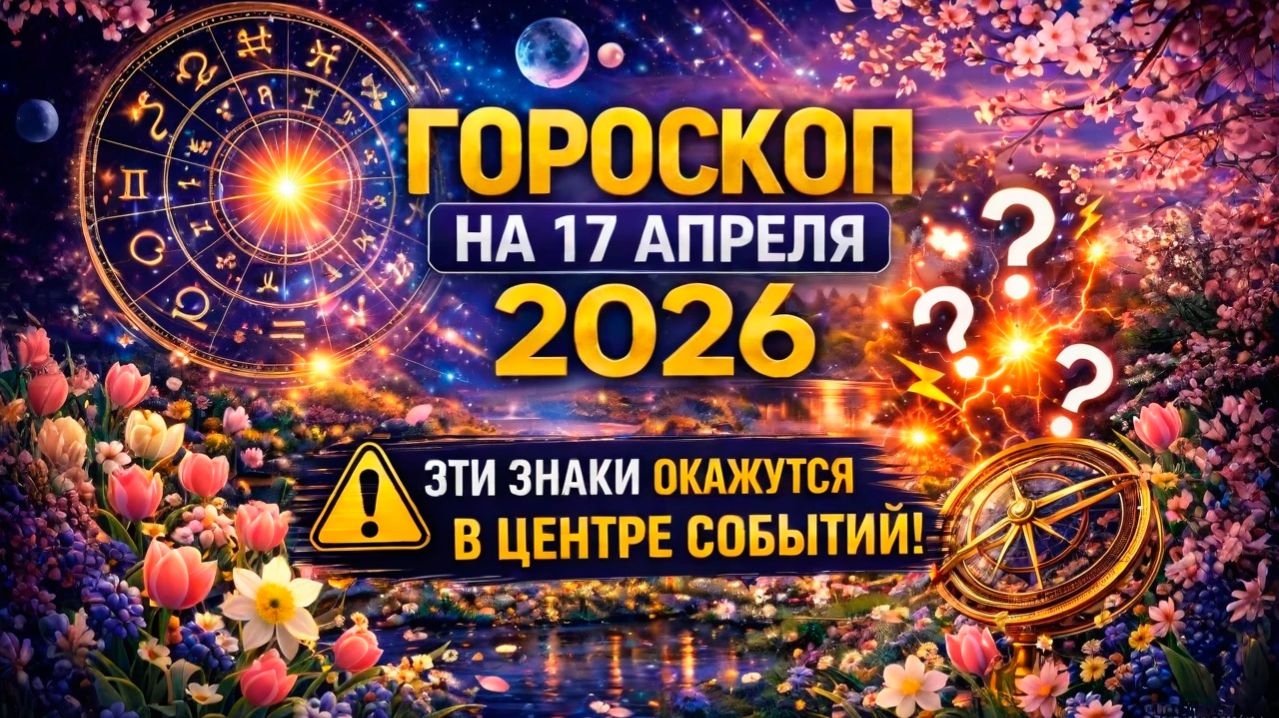 Гороскоп на 17 апреля 2026 ⚠️ Эти знаки окажутся в центре событий!