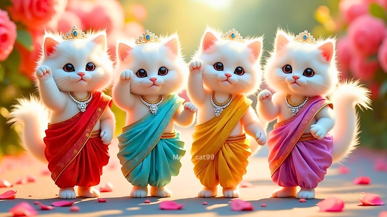 Добрая песенка мультик для малышей. Веселый танец с котятами