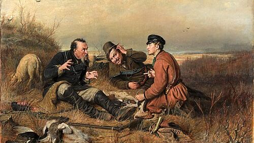 Охотники на привале.