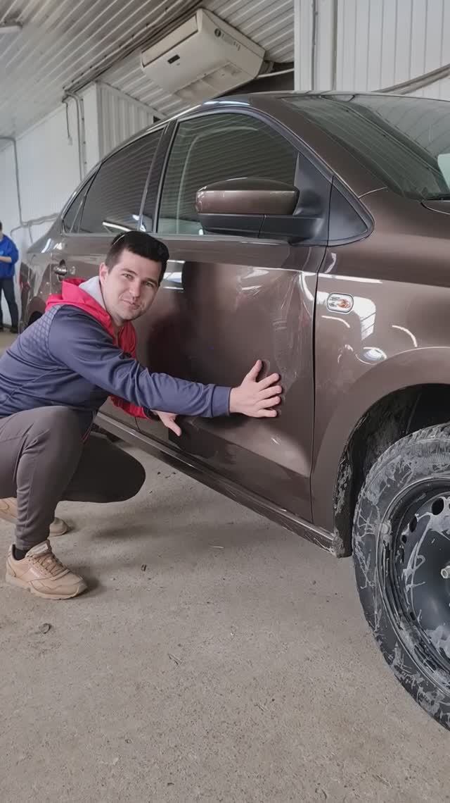 Устраняем вмятину на передней двери без покраски 🫡