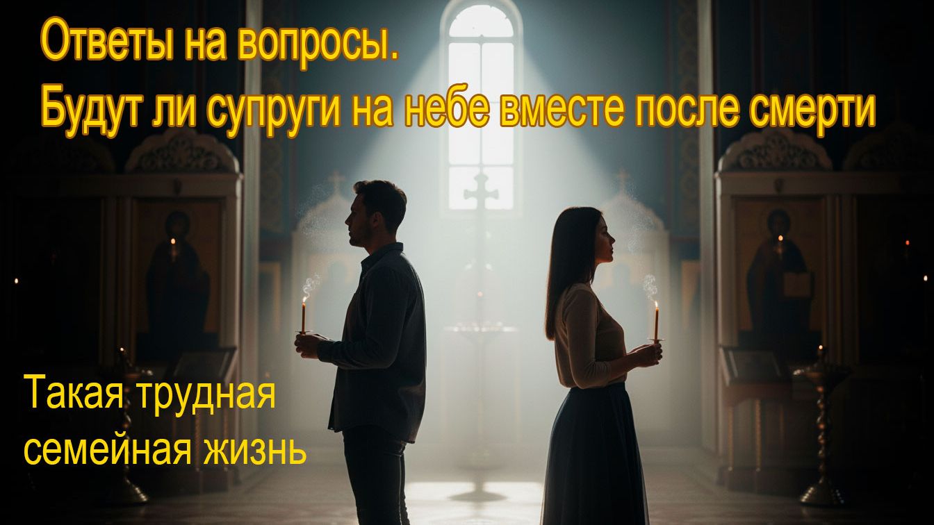 Ответы на вопросы. Будут ли супруги на небе вместе после смерти