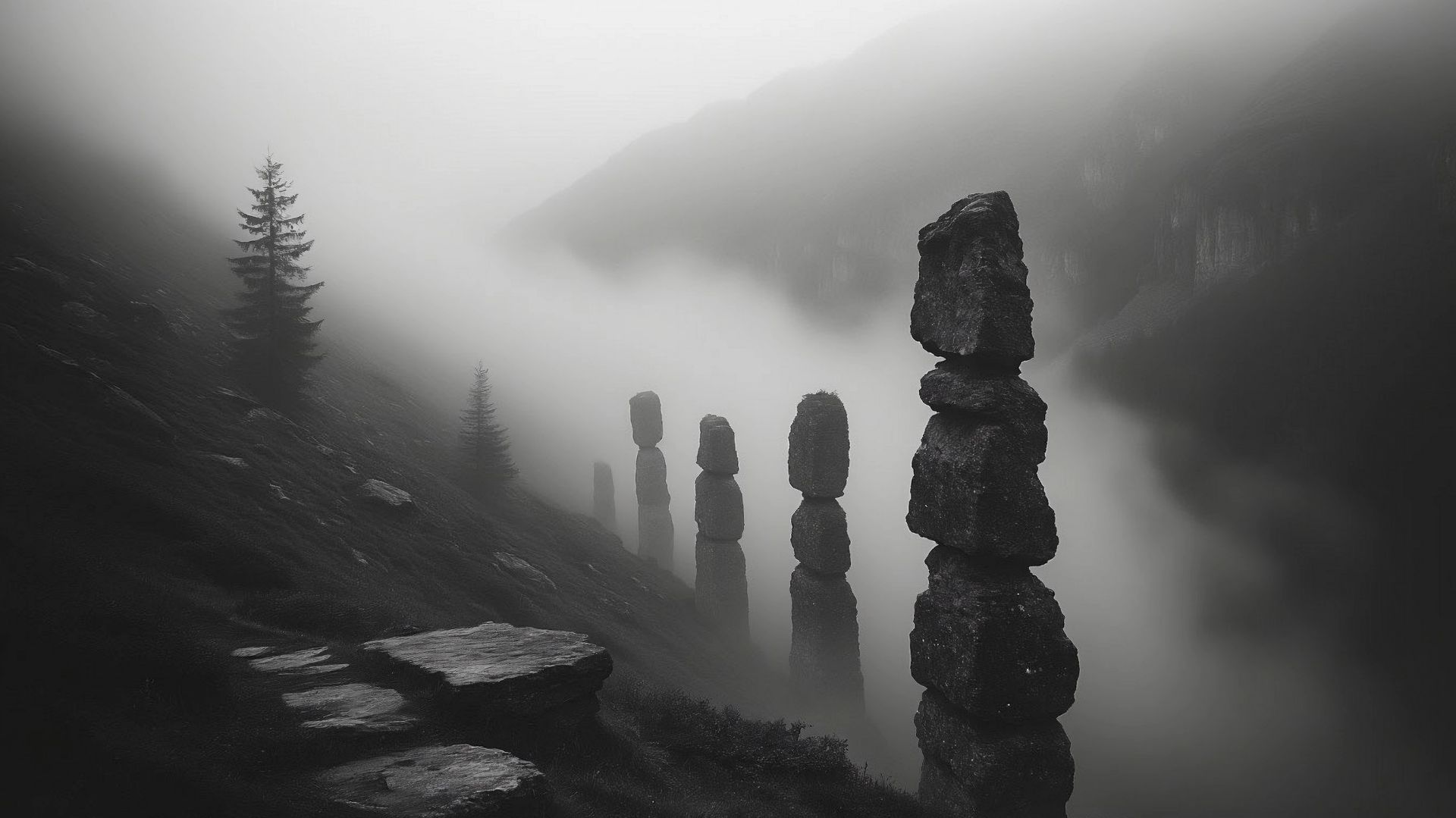 Расслабляющая музыка для сна 🌫️ Спокойная атмосферная музыка без слов| Ночная тишина и туман