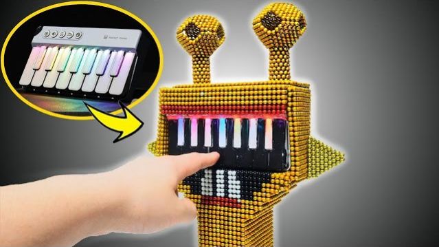 ДЕЛАЕМ САЙМОНА СПРУНКИ ИЗ МАГНИТНОГО КОНСТРУКТОРА С ПОМОЩЬЮ МИНИ-ПИАНИНО