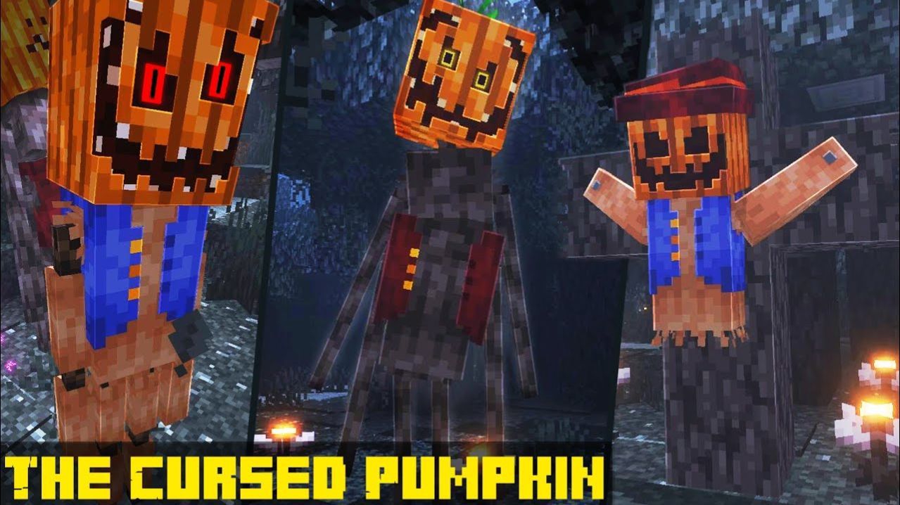 Аддон «Проклятая тыква» — лучший хоррор-аддон для Minecraft BE 1.21+