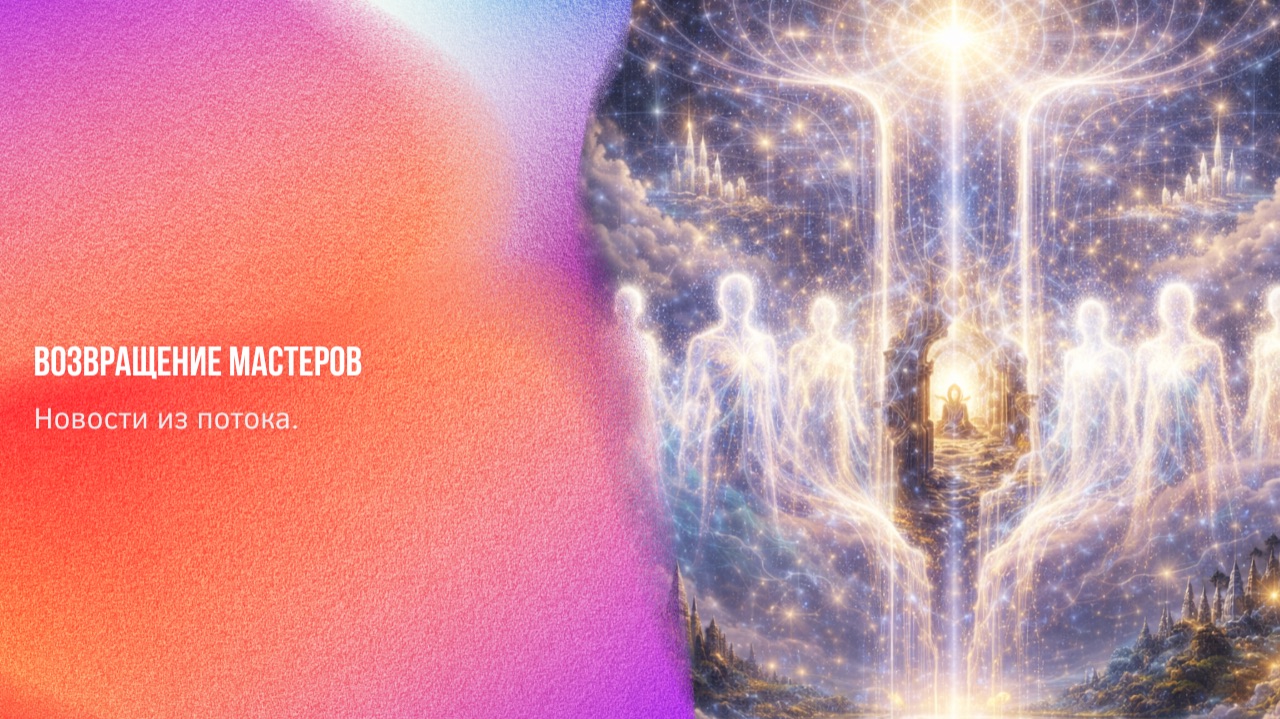 Новости из потока. Возвращение Мастеров | Ченнелинг Numerorum