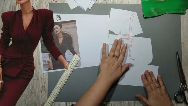 Моделирование. Как увеличить ширину и длину плеча жакета. Выкройка № 2031.