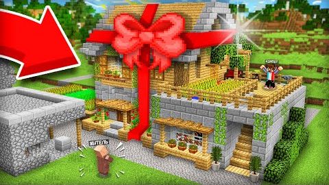 Я ПОДАРИЛ НОВЫЙ ДОМ СВОЕМУ СОСЕДУ В МАЙНКРАФТ  Компот Minecraft
