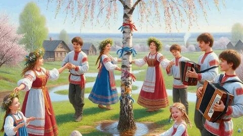 Солнце на Красной горке! С праздником. Роскошная музыкальная открытка.