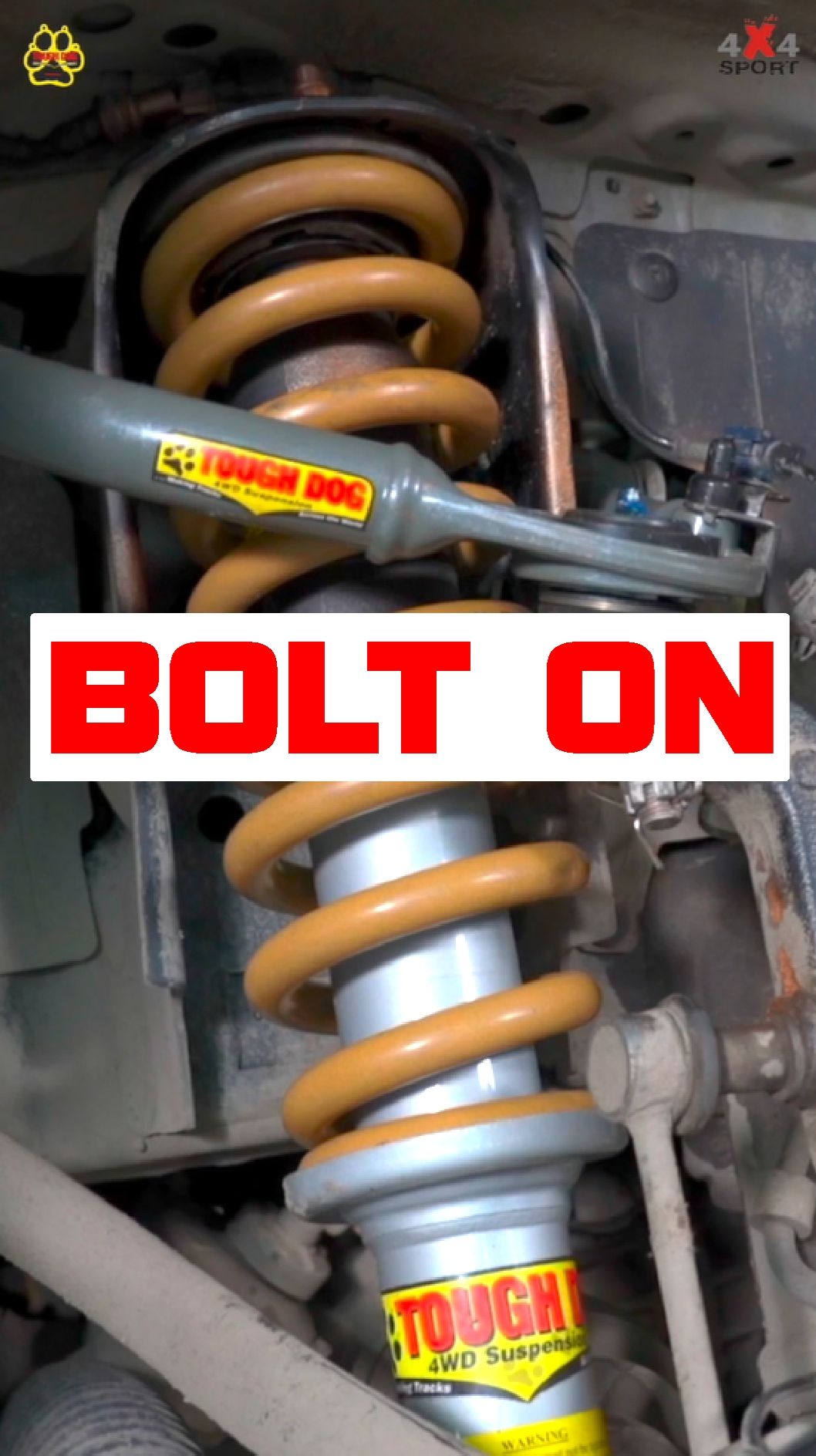 Tough Dog встает Bolt On. Без доработок, без допиливания. Четко в штатные узлы.