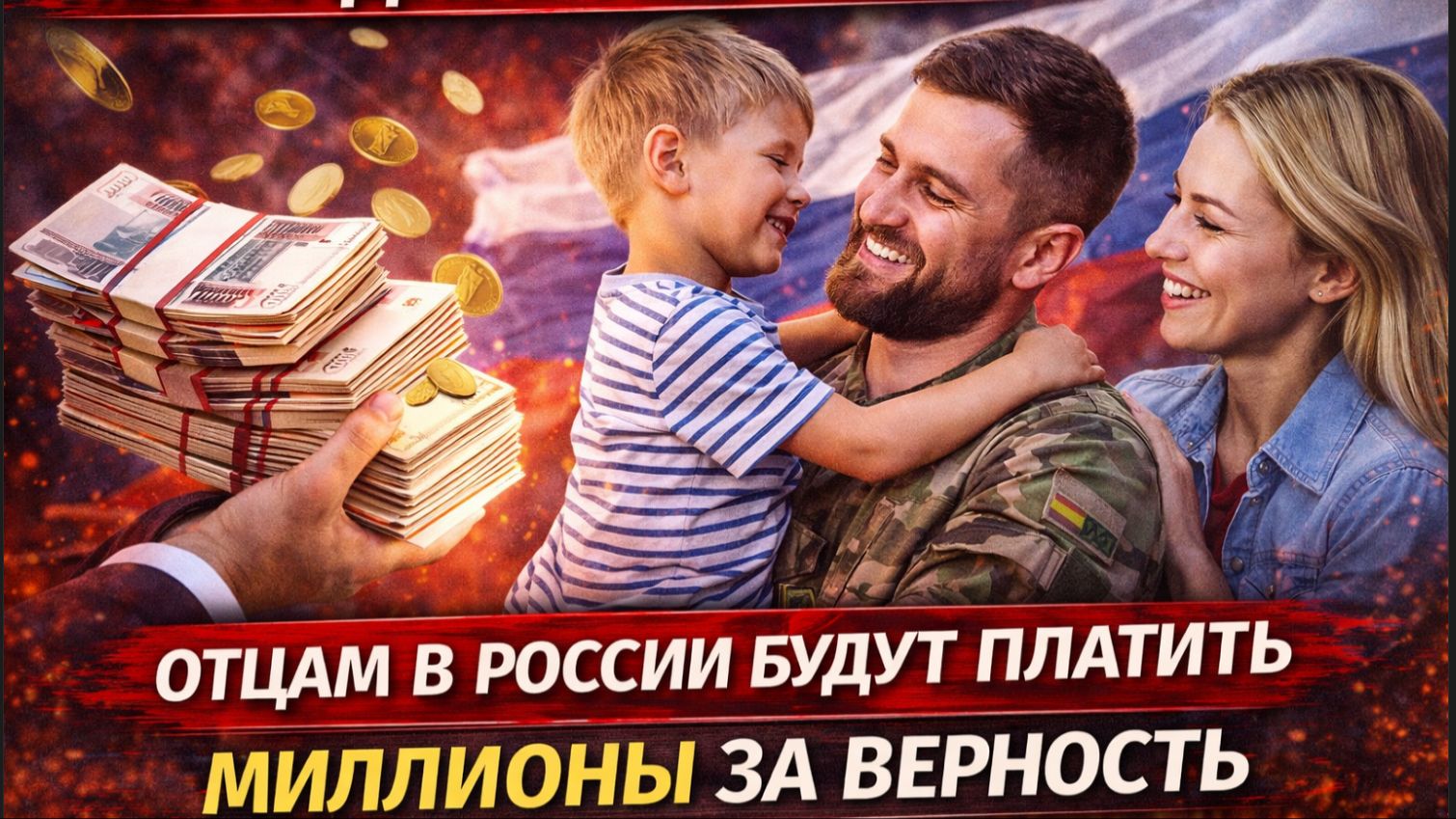 НЕ УПАДИТЕ СО СТУЛА!  ОТЦАМ В РОССИИ БУДУТ ПЛАТИТЬ МИЛЛИОНЫ ЗА ВЕРНОСТЬ