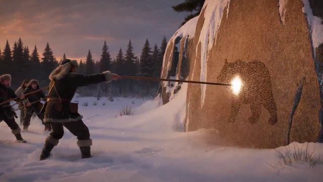 за Мишкой гонятся охотники