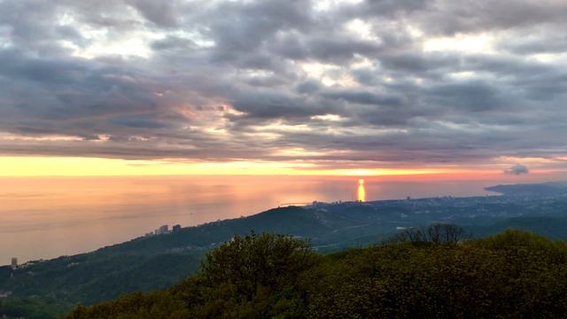 Закат на горе Ахун г. Сочи