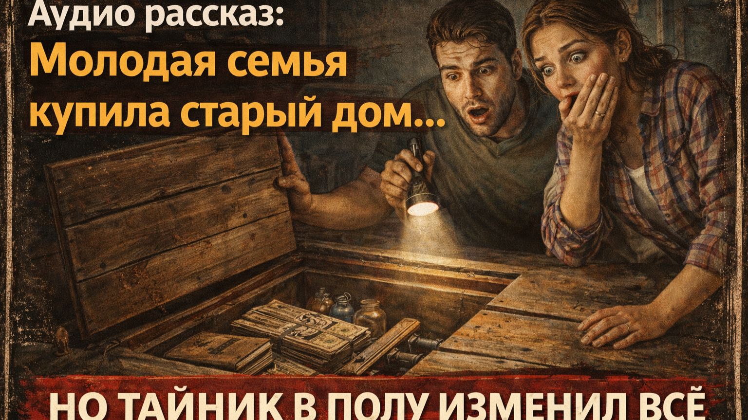 Аудио рассказ: Молодая семья купила старый дом… Но тайник в полу изменил всё
