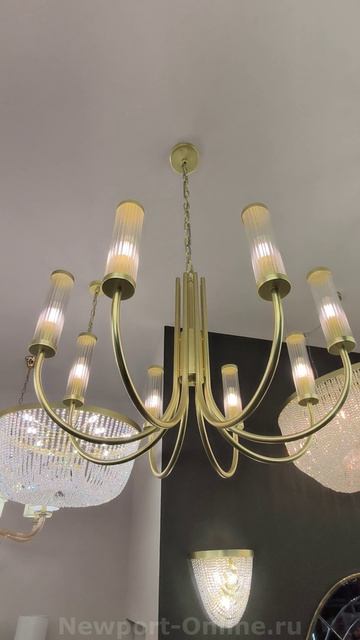Люстра NEWPORT 4558/C Mat.gold