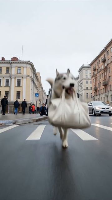 Собака спасает жителей