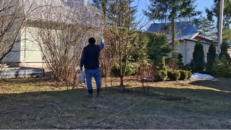 Весенние работы на даче.