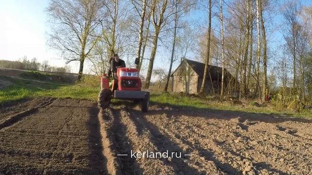 Почвофреза Kerland K-1400 в работе с трактором Shifeng SF 240