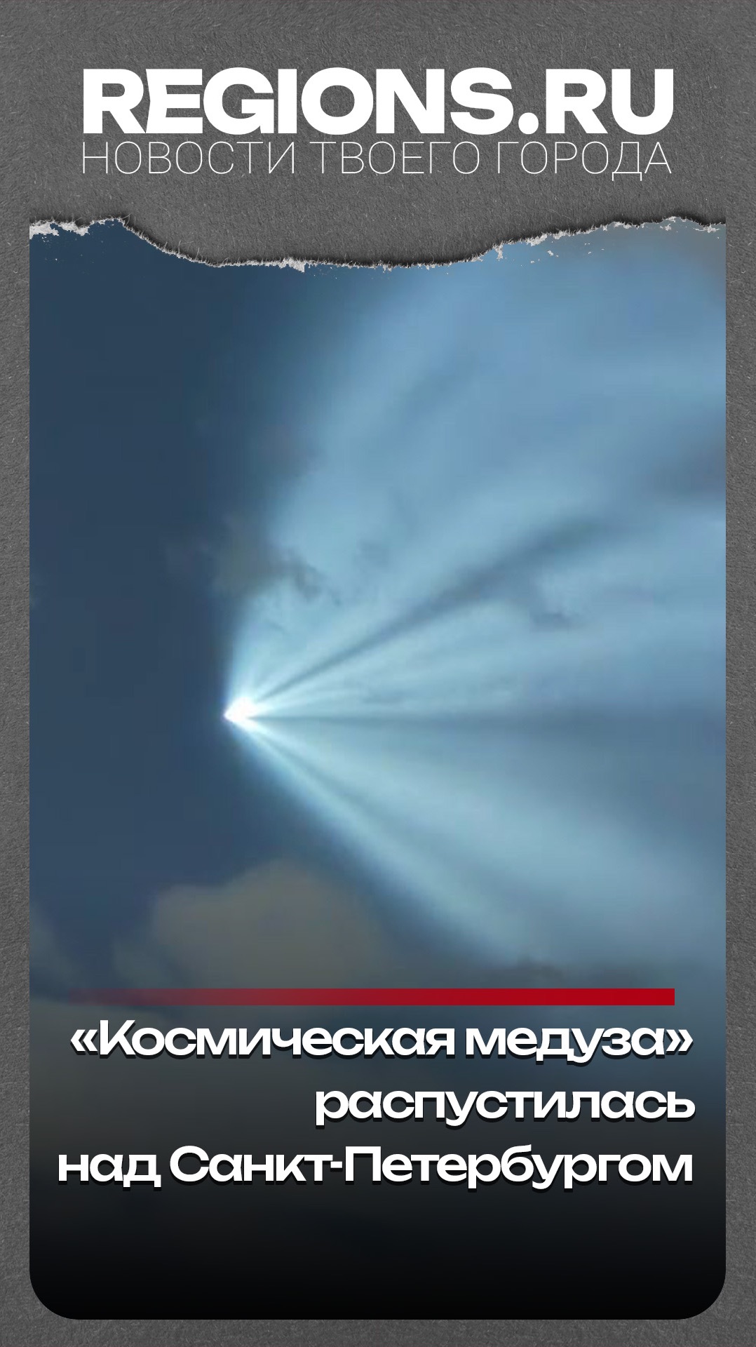 «Космическая медуза» распустилась над Санкт-Петербургом