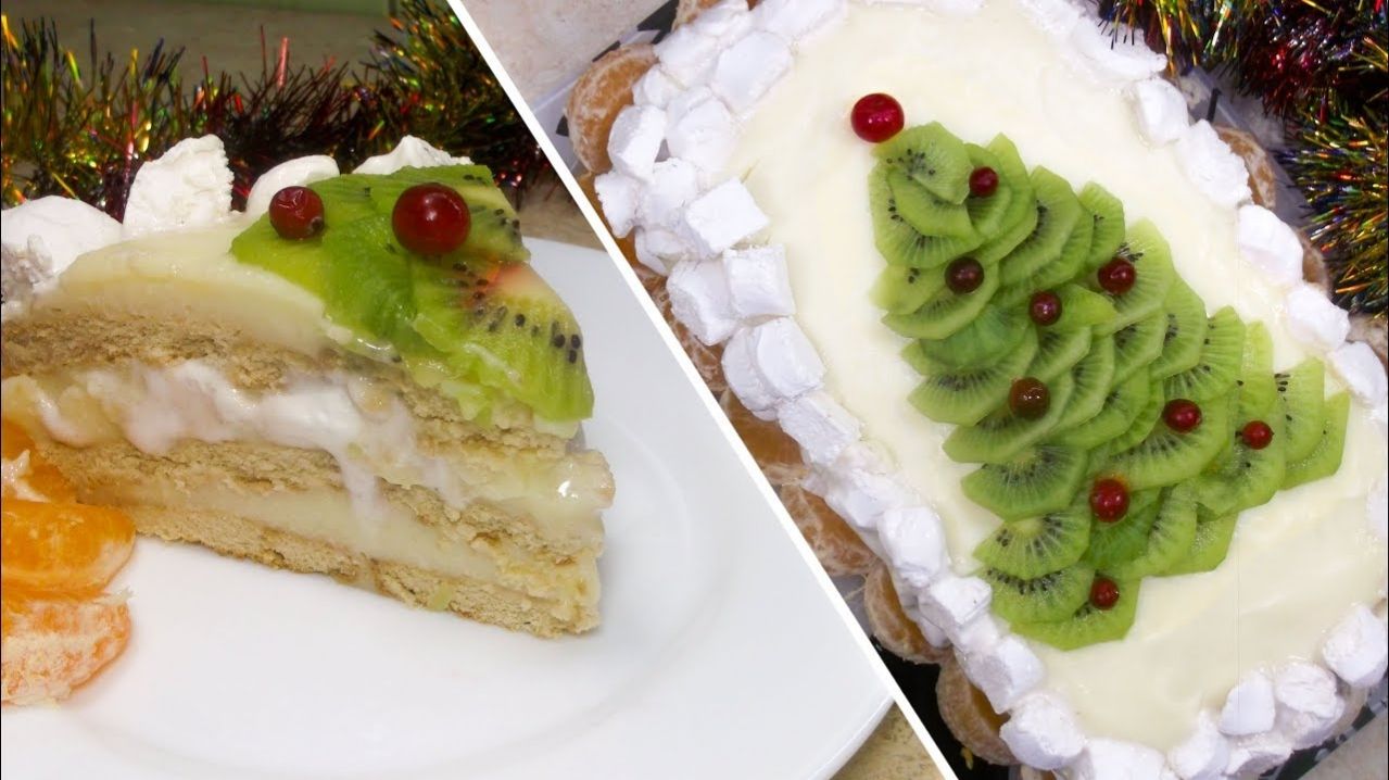 Торт Без Выпечки из Печенья для Праздничного Стола