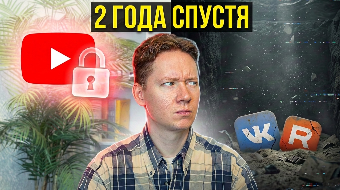 YouTube БЛОКИРУЮТ 2 ГОДА, почему ВК и RUTUBE НА ДНЕ