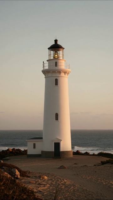 Маяк на фоне заката #природа #маяк #океан