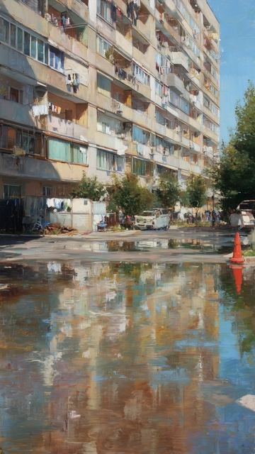 Двор в полдень (картина #1145) / Арт-студия Нормова