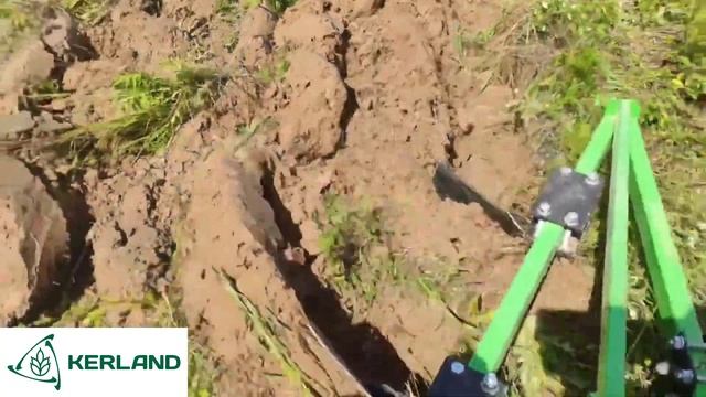 Плуг Kerland ПТ-225 в работе с минитрактором Shifeng SF-244C