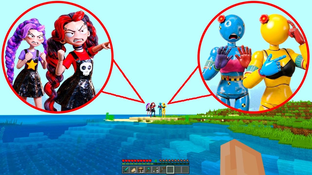 Близнецы-сёстры: Девушка-Игрок против сестёр-близнецов Лили Лавбрейдс в Minecraft PE!