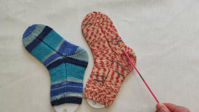 Носки с пяткой бумеранг, мастер класс по вязанию.