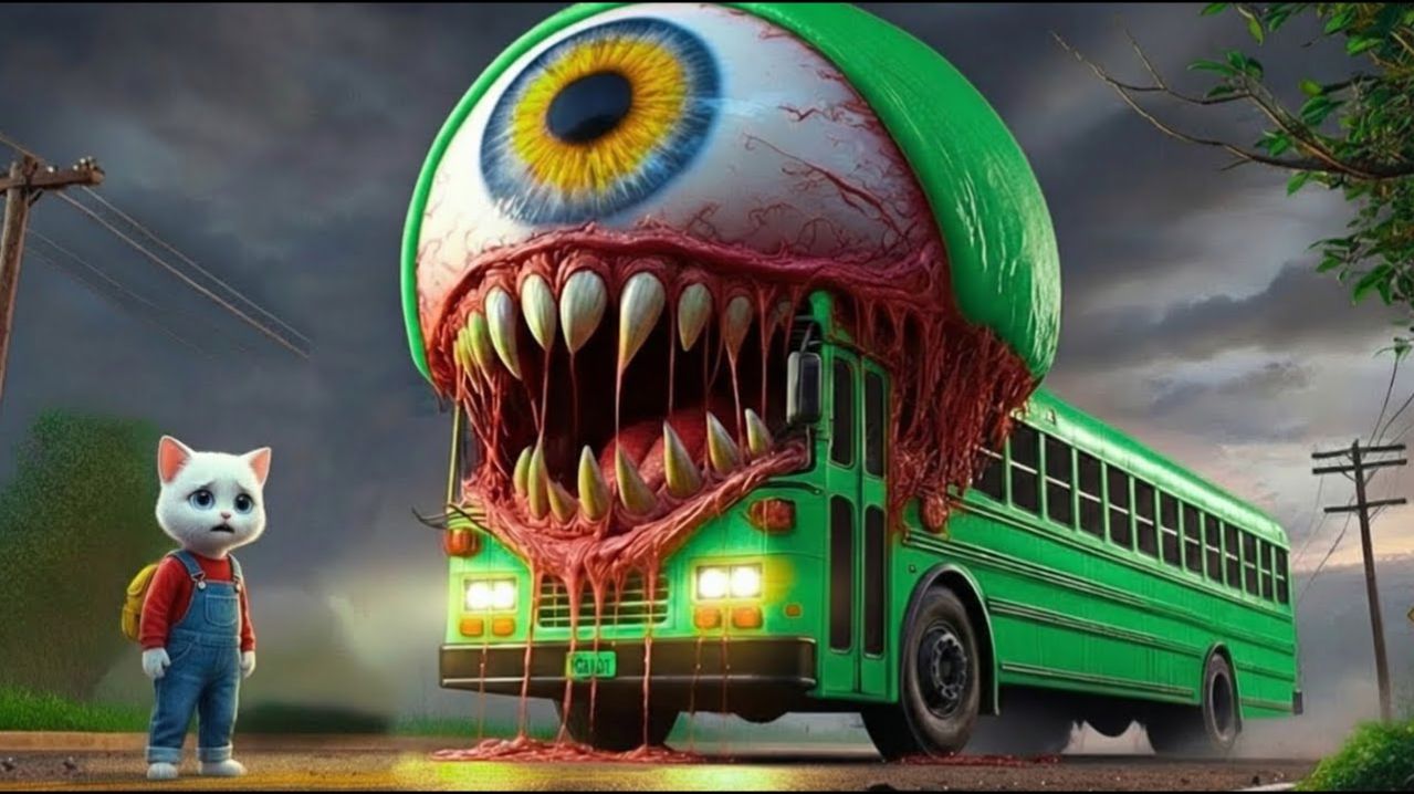 ОМАГАД 😱 Школьный автобус котёнка превращается в монстр-бас 🚌🐱 после атаки НЛО!