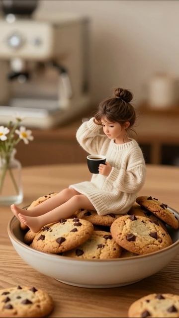 Уютный момент с куклой и печеньем #куклы #печенье #уют