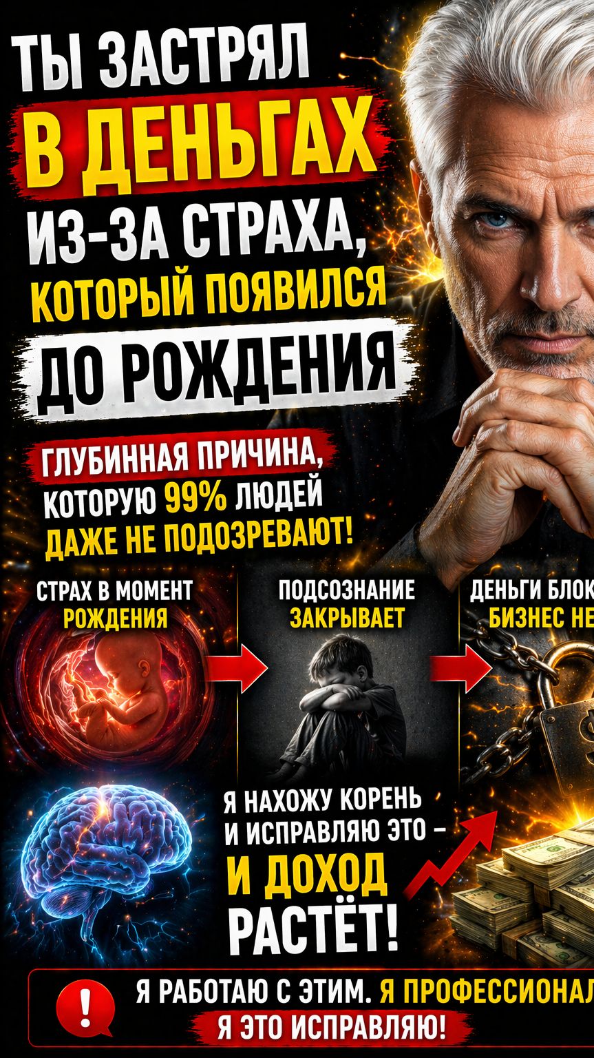 Ты застрял в деньгах из-за страха, который появился до рождения