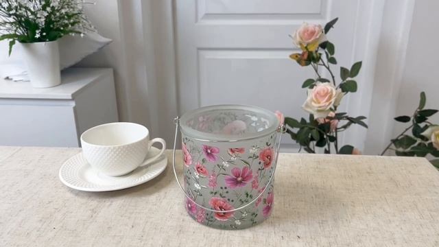 Подвесной подсвечник ПОЛЕВЫЕ МАКИ, стекло, 12 см, 2031397-1