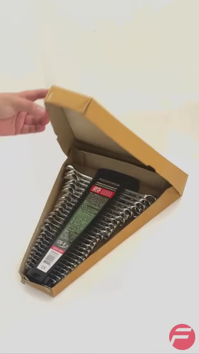 Набор ключей комбинированных 25 предметов на пластиковом держателе Rockforce RF-5261MP(50704)