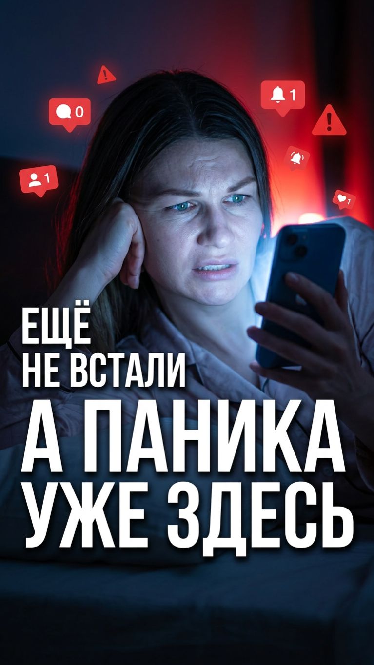 📱 Ещё не встали — а нервная система уже в панике