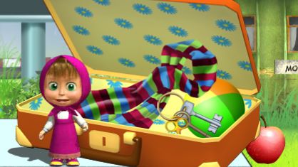 Маша и Медведь. Маша приручает собачку и собирает чемодан в школу. Для детей. ч  23