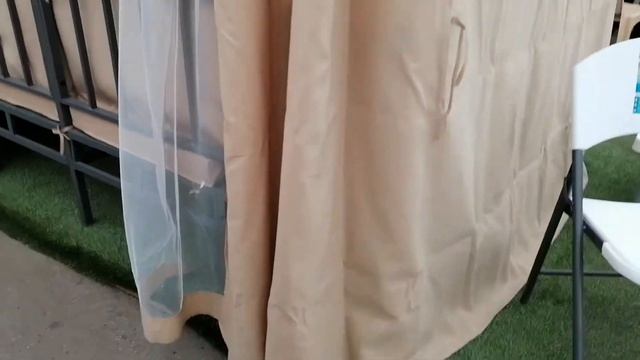 Тент с москитной сеткой на Павильон садовый с 3 скамьями 2.9x2 м