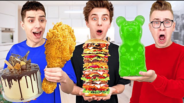 Съели 100,000 КАЛОРИЙ за 24 ЧАСА - Челлендж ! Видео Влада Бумага а4 А 4 Bumaga