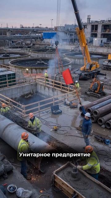 На выполнение работ по реконструкции очистных сооружений левого берега