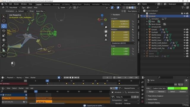 10. Animating The Crouched Walk Cycles