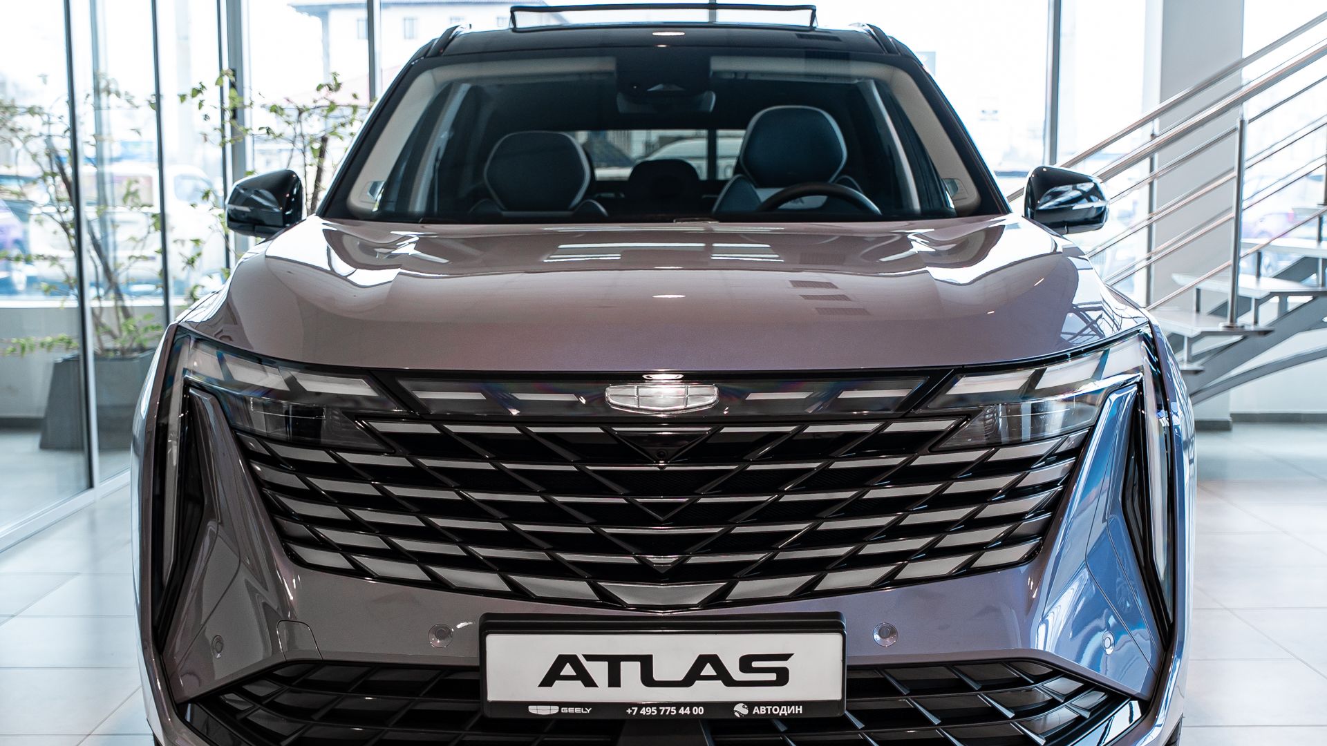Geely Atlas Флагман Спорт Полный привод Серо-голубой металлик