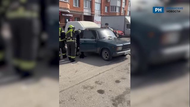 В Рязани горела легковушка