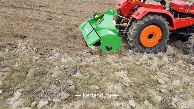 Почвофреза Kerland K-1600 в работе с минитрактором Shifeng SF-244 • Краш-тест