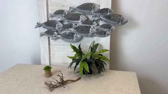 Декоративное панно КАРИБСКИЙ МОТИВ, металл, серебряный, 90Х36 см, 2035279