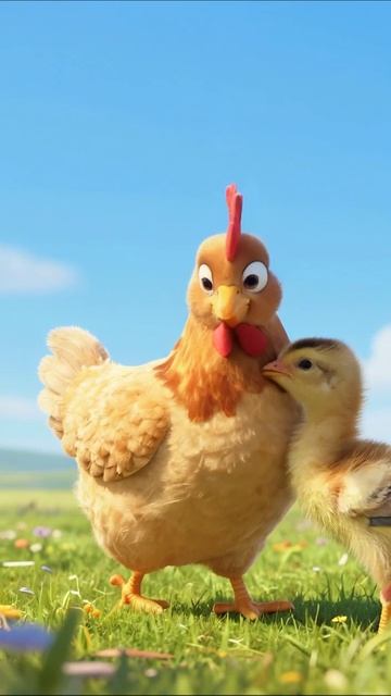 Смешная курочка в солнечном мире #курица #анимация #приключения