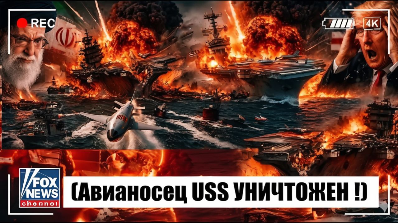 😱 УЖАС В ОРМУЗЕ! 300 Иранских ракет НУР УНИЧТОЖАЮТ американский авианосец! США В ПАНИКЕ!