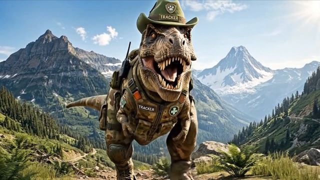 Щенячий патруль, Скай, Маршал, Эверест, Гончик, Крепышь и Роки  в роли Тирексов, для детей