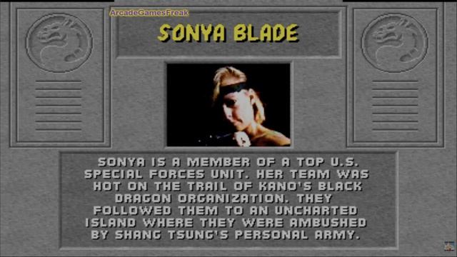 Интро Mortal Kombat 1 (1992) #7 Соня Блейд